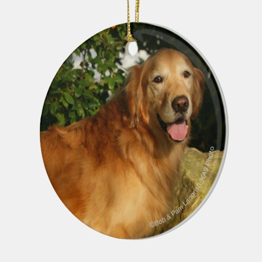 Golden Retriever Panting Keramisch Ornament (Links)
