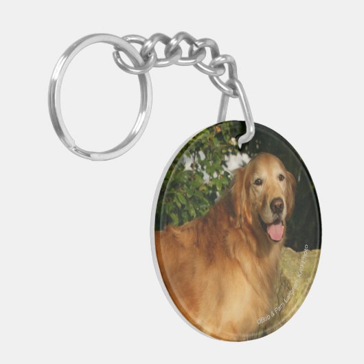 Golden Retriever Panting Sleutelhanger (Voorkant Links)