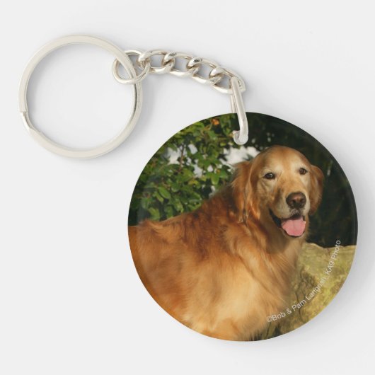 Golden Retriever Panting Sleutelhanger (Voorkant)