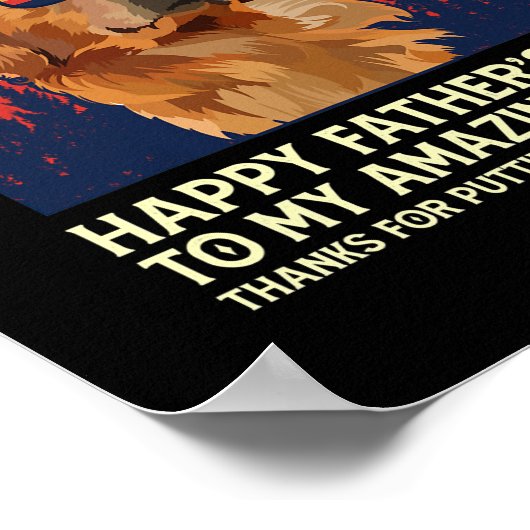 Golden Retriever papa blij met mijn Vaderdag Poster (Hoek)