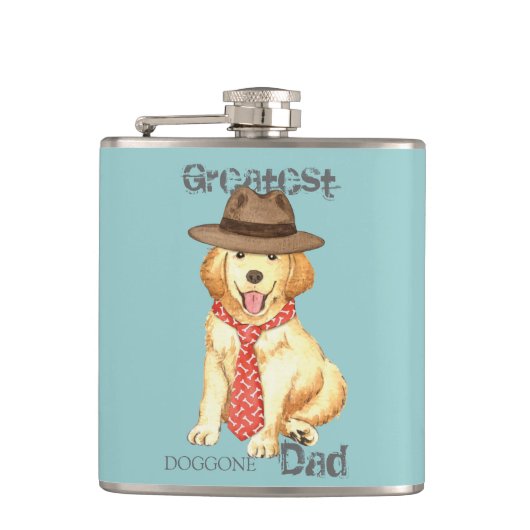 Golden Retriever papa Heupfles (Voorkant)