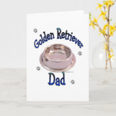 Golden Retriever papa Kaart (Gele Bloem)