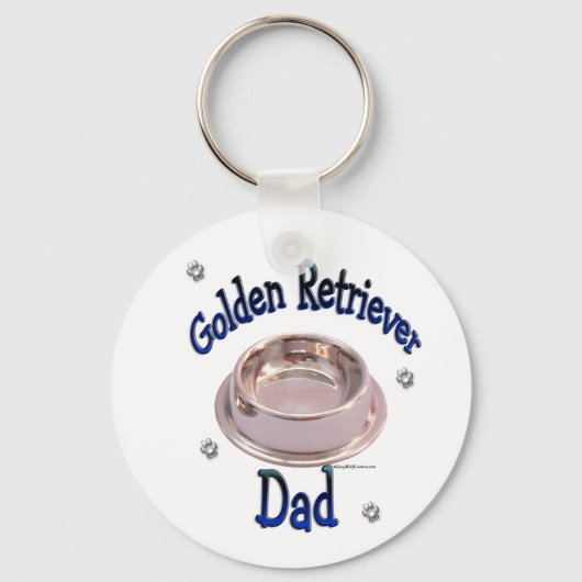 Golden Retriever Papa Sleutelhanger (Voorkant)