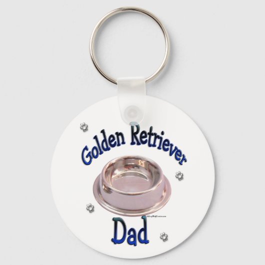 Golden Retriever Papa Sleutelhanger (Voorkant)