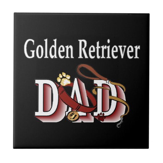 Golden Retriever papa Tegeltje (Voorkant)