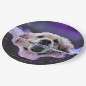 Golden Retriever Paper-Borden Papieren Bordje (Gekanteld)