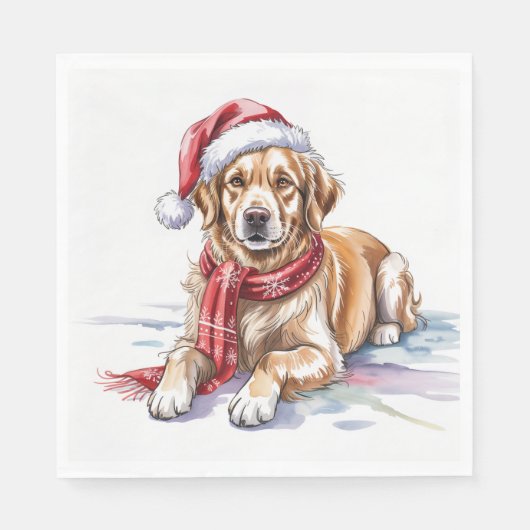 Golden Retriever Paper Napkin Servet (Voorkant)