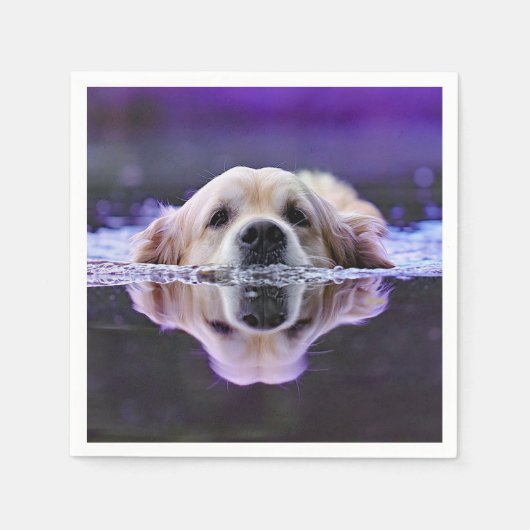 Golden Retriever Paper Napkins Servet (Voorkant)
