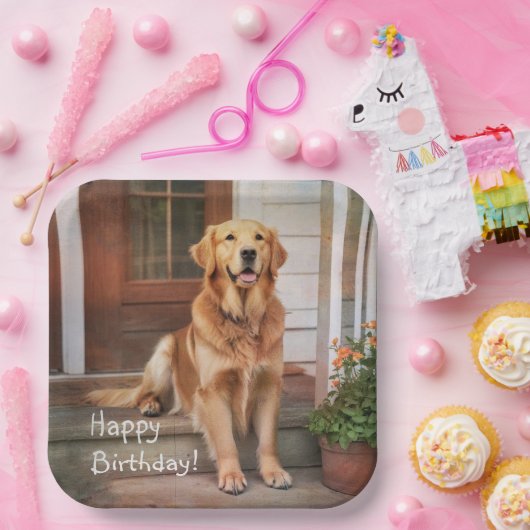 Golden Retriever Papieren Bordje (Feest)