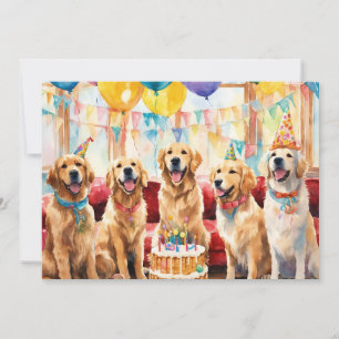 Golden Retriever Party Aankondiging