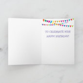 Golden Retriever Party Puppy Birthday Kaart (Binnen)