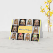 Golden Retriever Pascha Plagen Kaart (Gele Bloem)