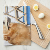 Golden Retriever Passover Matzo Theedoek (Quarter Fold)