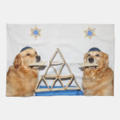 Golden Retriever Passover Matzo Theedoek (Horizontaal)