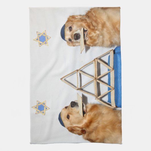 Golden Retriever Passover Matzo Theedoek (Verticaal)