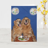 Golden Retriever Passover Seder Bord Kaart (Gele Bloem)