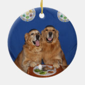 Golden Retriever Passover Seder Bord Keramisch Ornament (Achterkant)