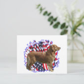 Golden Retriever Patriot Briefkaart (Staand voorkant)