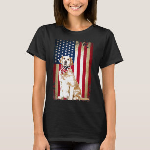 Golden Retriever Patriotic, 4 juli Amerika Verenig T-shirt
