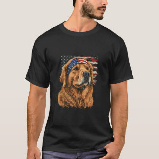 Golden Retriever Patriotic 4th of July Verenigde S T-shirt