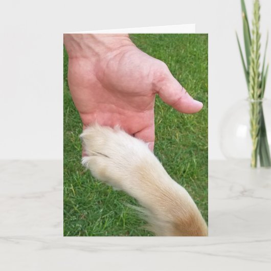 Golden Retriever Paw voor Pet Loss Sympathy Kaart (Voorkant)