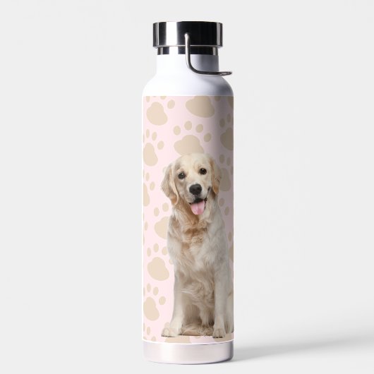 Golden Retriever Pawprints Waterfles (Links)