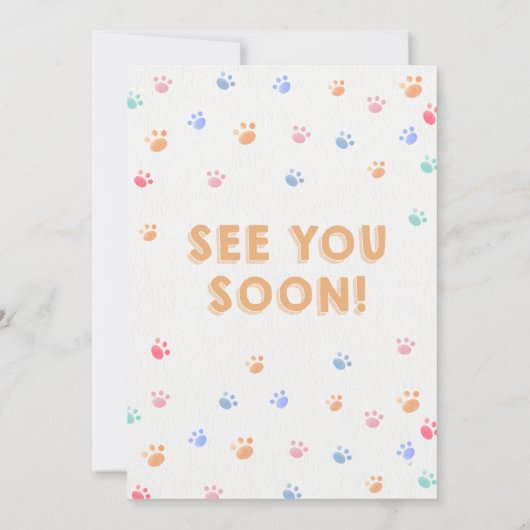 Golden Retriever Pawty Dog Puppy Verjaardag Blauw Kaart (Achterkant)