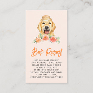 Golden Retriever Peach Bloemenboek Aanvraag Informatiekaartje