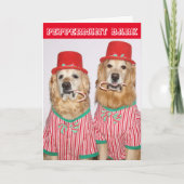 Golden Retriever Peppermint Bark Kaart (Voorkant)