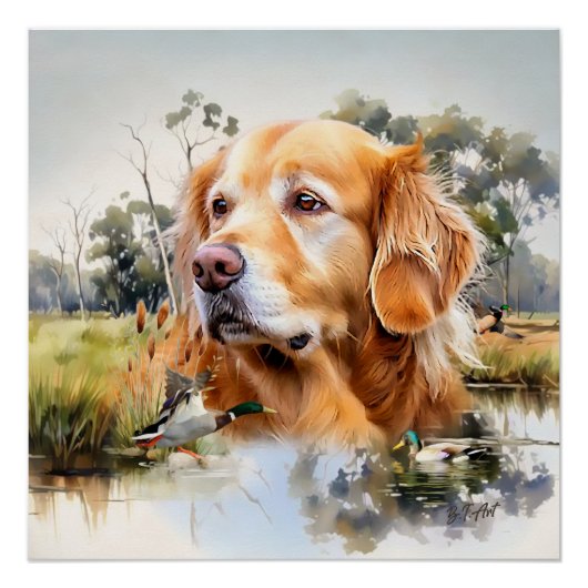Golden Retriever Perfect Poster (Voorkant)