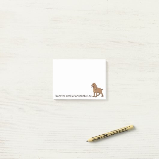 Golden Retriever personaliseren Post-it® Notes (Op bureau)