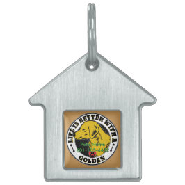 Golden Retriever persoonlijke levenssfeer is beter Huisdieren Naamplaatje