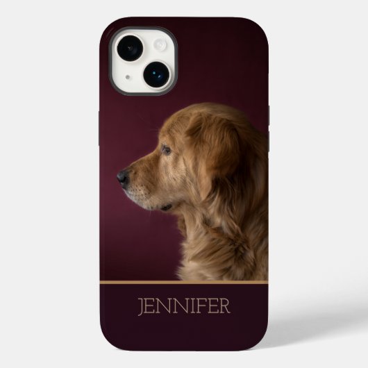 Golden Retriever Persoonlijke naam | Hond Case-Mate iPhone Case (Achterkant)