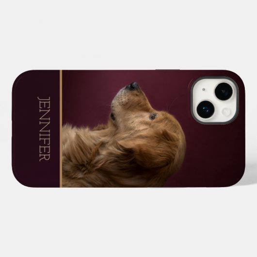 Golden Retriever Persoonlijke naam | Hond Case-Mate iPhone Case (Achterkant (horizontaal))