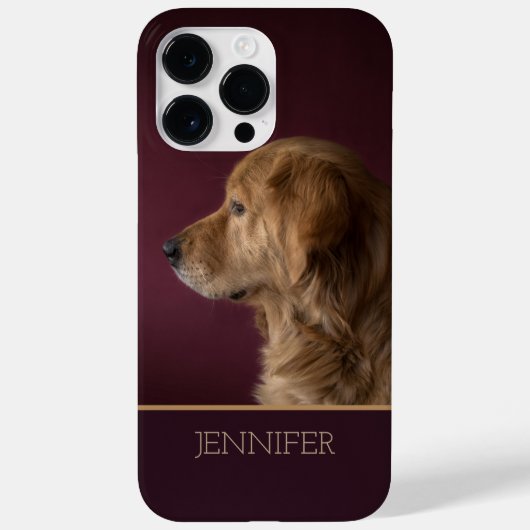 Golden Retriever Persoonlijke naam | Hond Case-Mate iPhone Case (Achterkant)