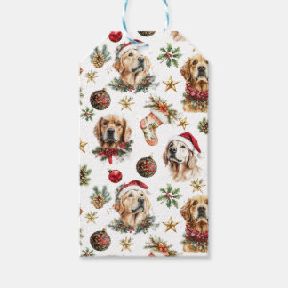 Golden Retriever Pet Dog Christmas Pattern Cadeaulabel