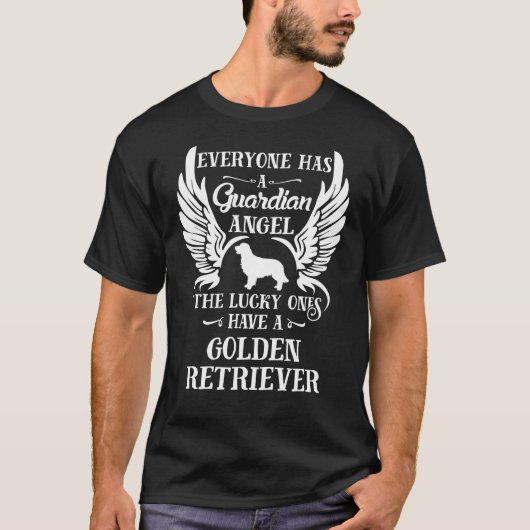 Golden Retriever pet dog guardian angel T-shirt (Voorkant)