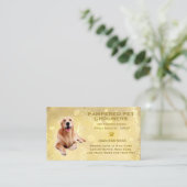 Golden Retriever Pet Groomer Spa Visitekaartje (Staand voorkant)