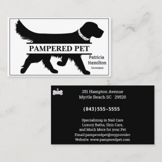 Golden Retriever Pet Groomer/Vet Visitekaartje
