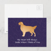 Golden Retriever - Pet Memorial - Denking of You Briefkaart (Voorkant / Achterkant)