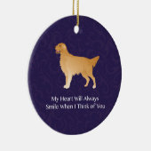 Golden Retriever - Pet Memorial - Denking of You Keramisch Ornament (Rechts)