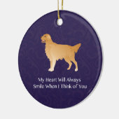 Golden Retriever - Pet Memorial - Denking of You Keramisch Ornament (Links)