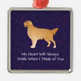 Golden Retriever - Pet Memorial - Denking of You Metalen Ornament