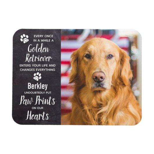 Golden Retriever Pet Memorial Magneet (Horizontaal)