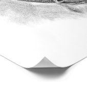 Golden Retriever Pet Portret Drawing Poster (Hoek)