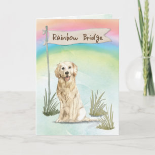 Golden Retriever Pet Sympathie voor regenboogbrug Kaart