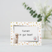 Golden Retriever Pet Sympathieverlies Briefkaart (Staand voorkant)