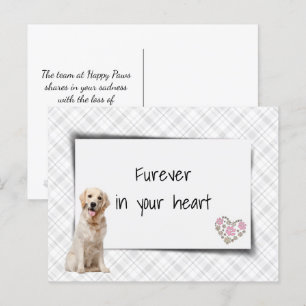 Golden Retriever Pet Sympathieverlies Briefkaart