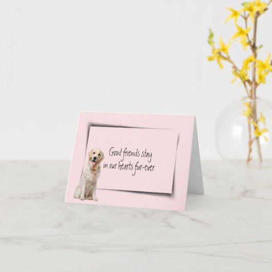 Golden Retriever Pet verloor sympathie Kaart (Gele Bloem)