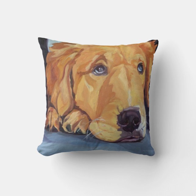 Golden Retriever Pillow Kussen (Voorkant)